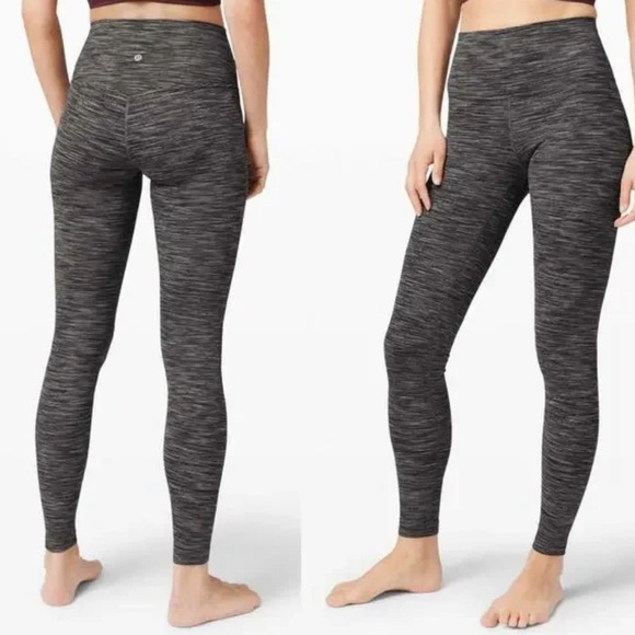 LULULEMON Align Pant 28" in Wee Are From Space Dark Carbon Ice Grey Nulu Size 12 - Picture 1 of 7
